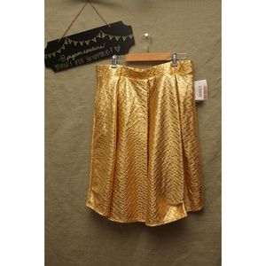 Lularoe Gold Madison Skirt 2x Elegance Collection